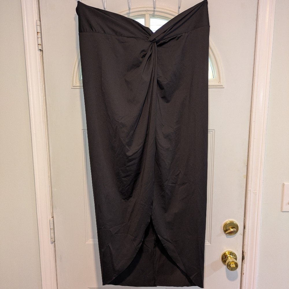 SKIMS Swim Sarong Maxi Skirt Onyx Black - Size 4X